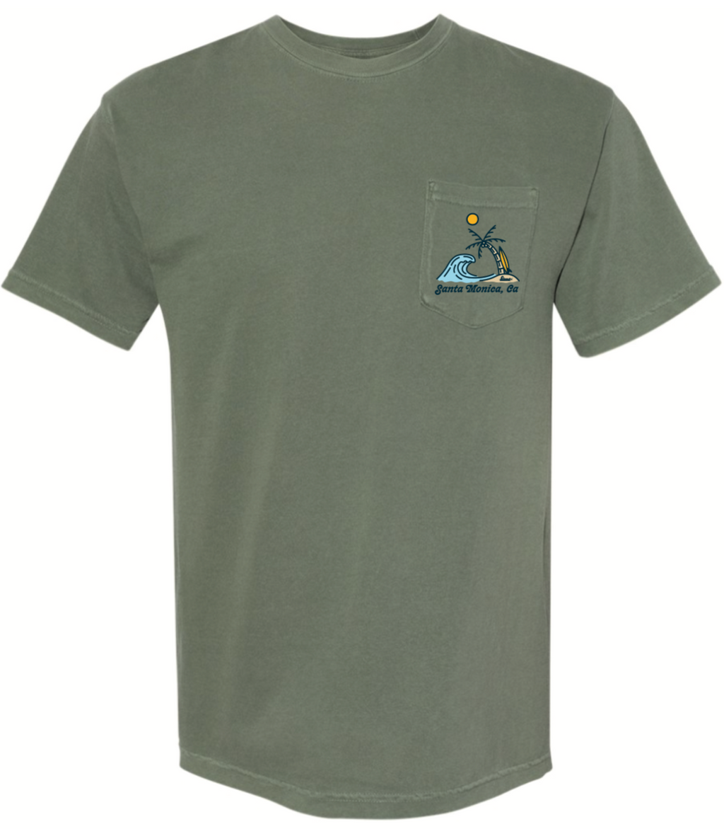 Poseidon Santa Monica Pocket Tee - Moss Green