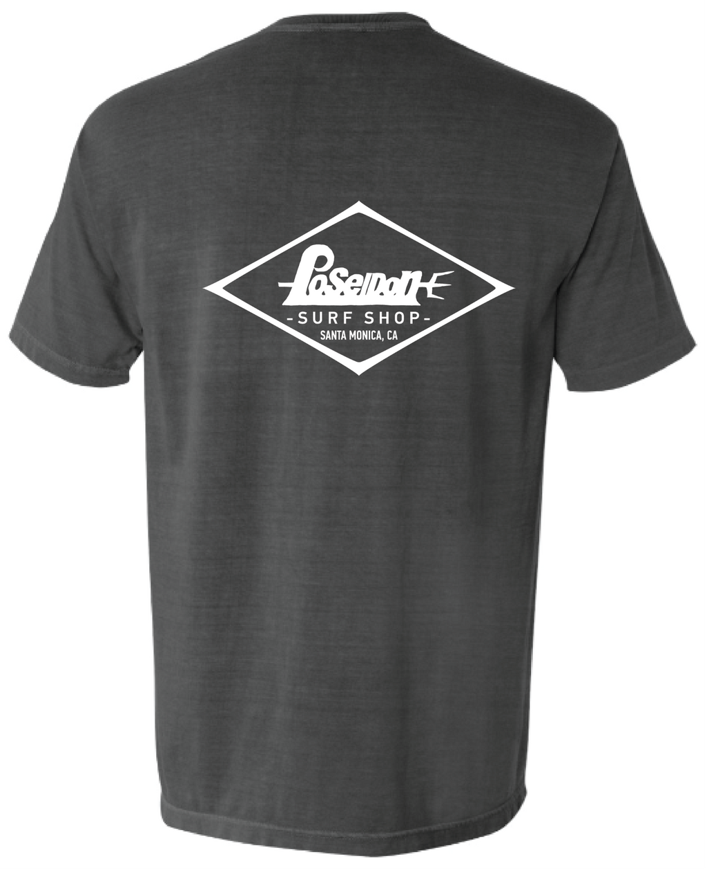 Poseidon Surf Shop Classic Pocket Tee - Pepper Grey