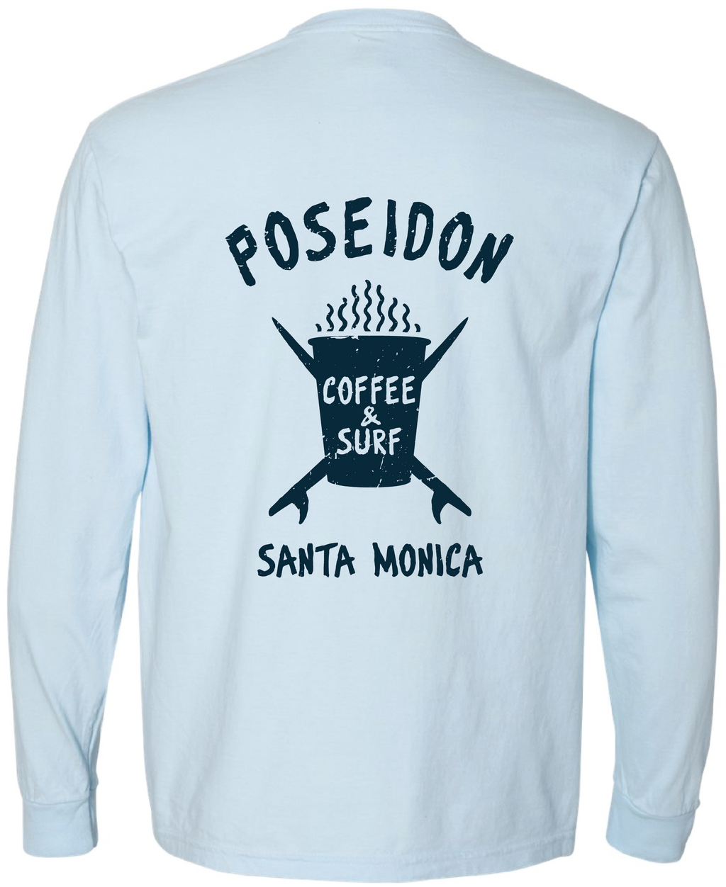 Poseidon Coffee and Surf Long Sleeve - Light Blue